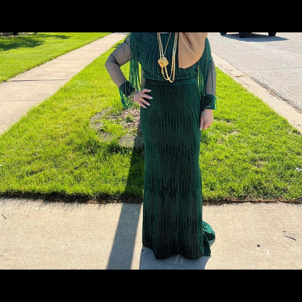 Fully beaded prom evening dress size 12